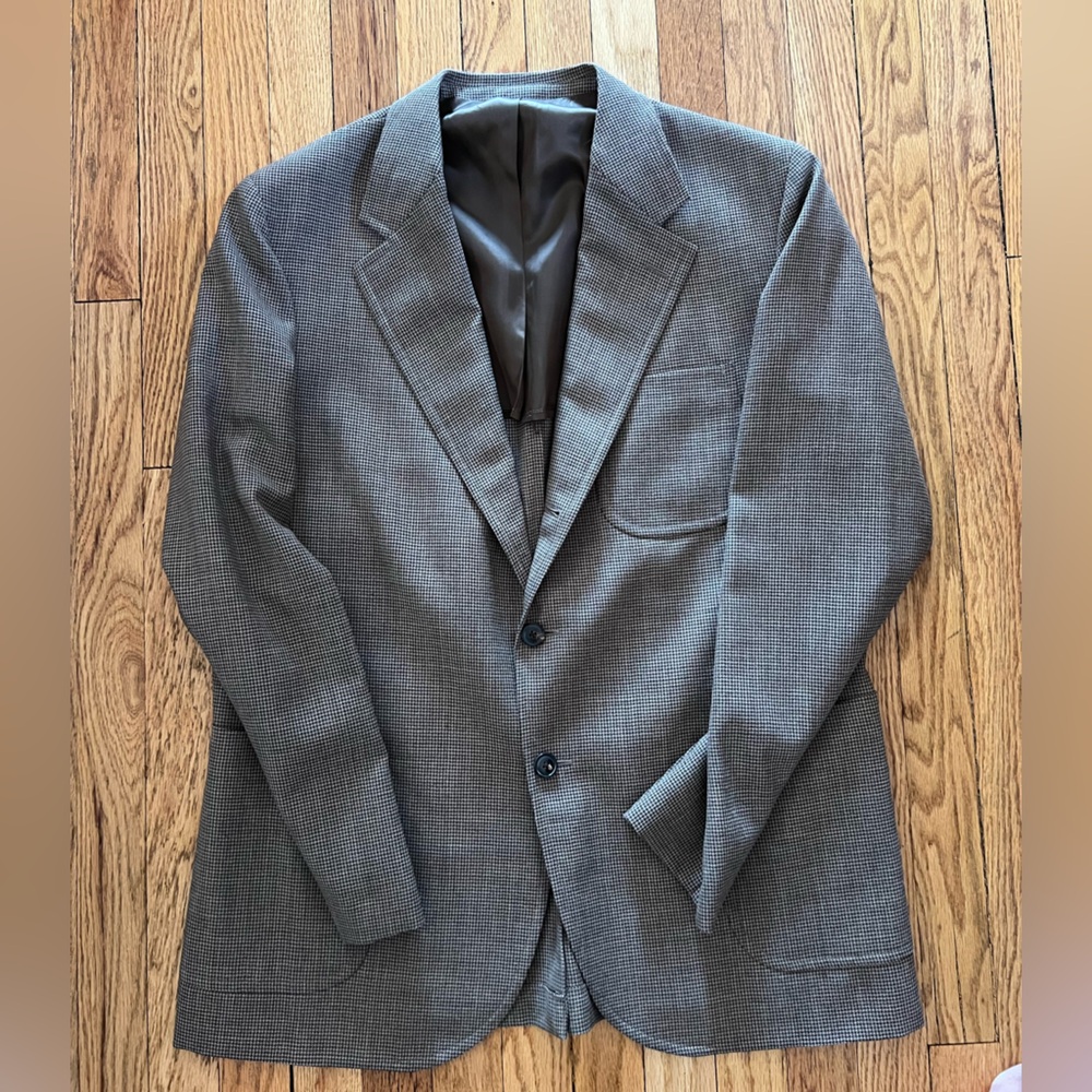 Buck Mason Houndstooth light wool Sportcoat Size 44